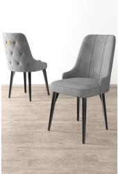 ASIR GROUP Étkezőszék szett (4 db) Newa - Szürke, Fekete (240CHR1625)