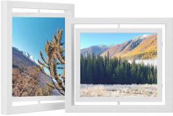 SONGMICS Képkeret, 2 képkeretből álló készlet, forgatható, fehér (RPF281W01)