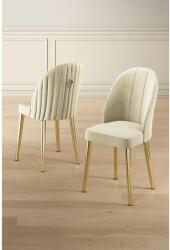 ASIR GROUP Étkezőszék szett (4 db) Mara - Krém, Arany (240CHR1749)