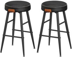 VASAGLE EKHO bárszékek 2db-os készlet, Konyhai székek, Fekete (LBC080B01)