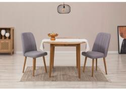 ASIR GROUP Étkezőgarnitúra(Kihúzható asztal, szék) (3 db) Vina 0701 - Atlanti fenyő, Szürke (869VEL8742)