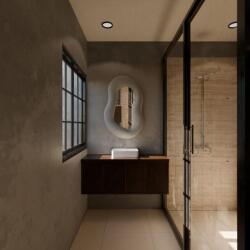 ASIR GROUP Dekoratív tükör - Wabi Sabi Wabi - Betonszürke (398WBL1106)