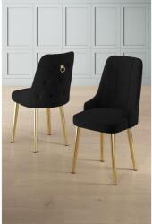 ASIR GROUP Étkezőszék szett (4 db) Newa - Fekete, Arany (240CHR1586)