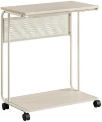 SONGMICS C-alakú kerekes oldalasztal 55x34x66cm bézs (LET812L67)