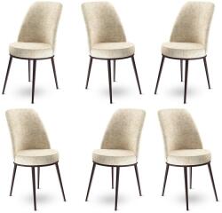 ASIR GROUP Étkezőszék szett (6 db) Dexa - Krém, Barna (240CHR1404)