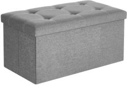 SONGMICS Tárolópad, ülőpad tárolóhellyel, világosszürke (LSF001G02)