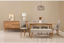 ASIR GROUP Étkezőgarnitúra(Kihúzható asztal, szék, konzol asztal) (7 db) Vina 03 1005 - Atlanti fenyő, Krém (869VEL8792)