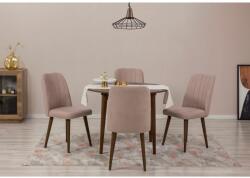 ASIR GROUP Étkezőgarnitúra(Kihúzható asztal, szék) (5 db) Vina 0900 - Dió, Stone (869VEL8713)