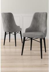 ASIR GROUP Étkezőszék szett (2 db) Neta - Szürke, Fekete (240CHR1700)