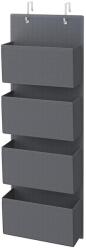 SONGMICS Akasztós szervező tároló 4 zsebbel 33, 5 x 100 x 12 cm, szürke | songmics (RDH04G)