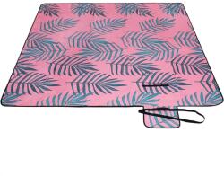SONGMICS piknik takaró, strand pléd 200 x 200 cm, páfrányminta és rózsa (GCM87KJ)