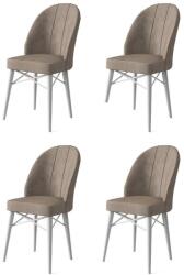 ASIR GROUP Étkezőszék szett (4 db) Ritim - Cappuccino, Fehér (240CHR1472)