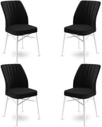 ASIR GROUP Étkezőszék szett (4 db) Flex - Fekete, Fehér (240CHR1430)