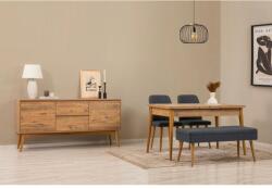 ASIR GROUP Étkezőgarnitúra(Kihúzható asztal, szék, konzol asztal) (5 db) Vina 02 1048 - Atlanti fenyő, Sötétkék (869VEL8783)