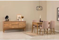 ASIR GROUP Étkezőgarnitúra(Kihúzható asztal, szék, konzol asztal) (6 db) Vina 01 0900 - Atlanti fenyő, Stone (869VEL8764)