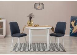 ASIR GROUP Étkezőgarnitúra(Kihúzható asztal, szék) (3 db) Vina 1048 - Fehér, Sötétkék (869VEL8745)