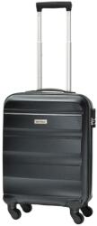 BONTOUR "Horizontal" 4 Kerekes kabinbőrönd/kézipoggyász, 55x39x20 cm, Fekete (120341-Black)