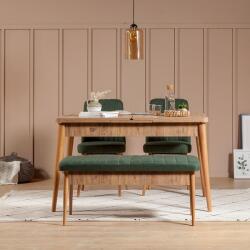 ASIR GROUP Étkezőgarnitúra(Kihúzható asztal, szék) (4 db) Vina 1070 - Zöld, Atlantic (869VEL5122)