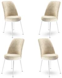 ASIR GROUP Étkezőszék szett (4 db) Dexa - Krém, Fehér (240CHR1383)