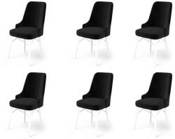 ASIR GROUP Étkezőszék szett (6 db) Pare - Fekete, Fehér (240CHR1526)