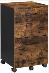 VASAGLE iratszekrény 2 fiókkal, guruló irodai iratszekrény kerekekkel (OFC040B01)