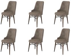 ASIR GROUP Étkezőszék szett (6 db) Pare - Cappuccino, Barna (240CHR1538)