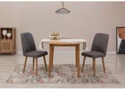 ASIR GROUP Étkezőgarnitúra(Kihúzható asztal, szék) (3 db) Vina 1501 - Atlanti fenyő, Antracit (869VEL8739)