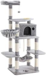 FEANDREA Macska kaparófa, Többszintu macskabútor 164cm magas, világosszürke | FEANDREA (PCT99W)