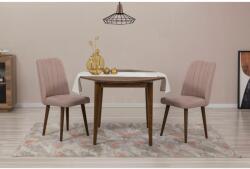 ASIR GROUP Étkezőgarnitúra(Kihúzható asztal, szék) (3 db) Vina 0900 - Dió, Stone (869VEL8735)