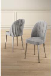 ASIR GROUP Étkezőszék szett (6 db) Mara - Szürke, Króm (240CHR1765)