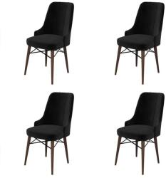 ASIR GROUP Étkezőszék szett (4 db) Pare - Fekete, Barna (240CHR1536)