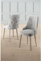 ASIR GROUP Étkezőszék szett (6 db) Newa - Szürke, Króm (240CHR1600)