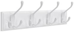 SONGMICS Falra szerelhető kabáttartó, kampós fogas, fehér (LHR30WT)