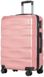 BONTOUR WAVE közepes Duplakerekes Gurulós bőrönd, Rose Gold, M Méretű (120542-RoseGold)