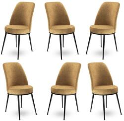 ASIR GROUP Étkezőszék szett (6 db) Dexa - Cappuccino, Fekete (240CHR1371)