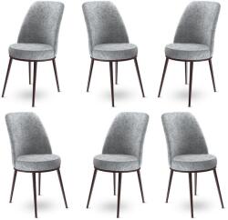 ASIR GROUP Étkezőszék szett (6 db) Dexa - Szürke, Barna (240CHR1401)