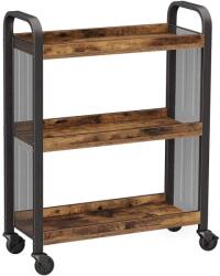 VASAGLE Tálalókocsi, helytakarékos konyhai kocsi görgokkel 66 x 26 x 85 cm (LRC66BX) - tutihome