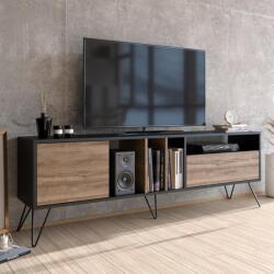 AG TV szekrény Mistico (180) - Walnut, Black (875ZNA3058)