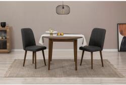 ASIR GROUP Étkezőgarnitúra(Kihúzható asztal, szék) (3 db) Vina 1053 - Dió, Antracit (869VEL8733)