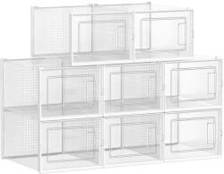 SONGMICS Cipősdobozok, 8 db egymásra rakható cipőtároló rendszer (LSP08MWT)