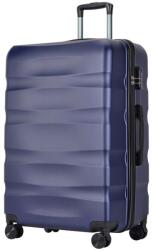 BONTOUR Wave Nagy 4-kerekes Gurulós bőrönd számzárral, kék, L méretű (120543-Blue)