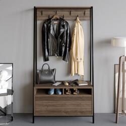 AG Előszobafal Devin - Walnut, Black (788DEC4018)