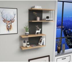 AG Fali polc Destan - Antracit, Pine (854KLN1742)