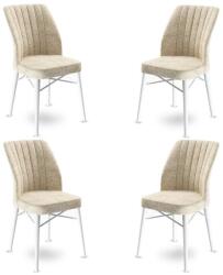 ASIR GROUP Étkezőszék szett (4 db) Flex - Krém, Fehér (240CHR1429)