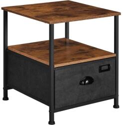 SONGMICS Szövetfiókos éjjeliszekrény, szövetfiókos komód, rusztikus barna (LVT02HV1)