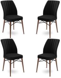 ASIR GROUP Étkezőszék szett (4 db) Flex - Fekete, Barna (240CHR1445)