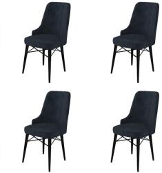 ASIR GROUP Étkezőszék szett (4 db) Pare - Antracit, Fekete (240CHR1502)