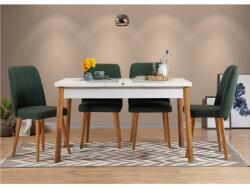ASIR GROUP Étkezőgarnitúra(Kihúzható asztal, szék) (5 db) Santiago Fehér Zöld (869VEL5244)