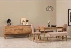 ASIR GROUP Étkezőgarnitúra(Kihúzható asztal, szék, konzol asztal) (6 db) Vina Puha pad 04 0900 - Atlanti fenyő, Stone (869VEL8774)