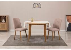 ASIR GROUP Étkezőgarnitúra(Kihúzható asztal, szék) (3 db) Vina 0900 - Atlanti fenyő, Stone (869VEL8740)